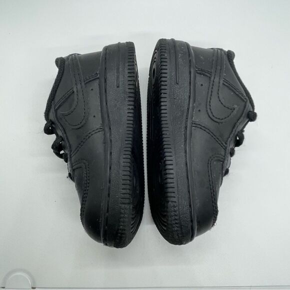 Nike Air Force 1 black kids shoes infant toddler size 6C lace 6 C basketball - Picture 7 of 8